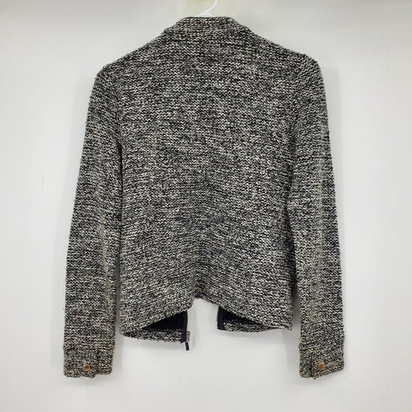 Lauren Ralph Lauren Black Tweed Look Women's Zip Up Jacket Size Small - Picture 2 of 8
